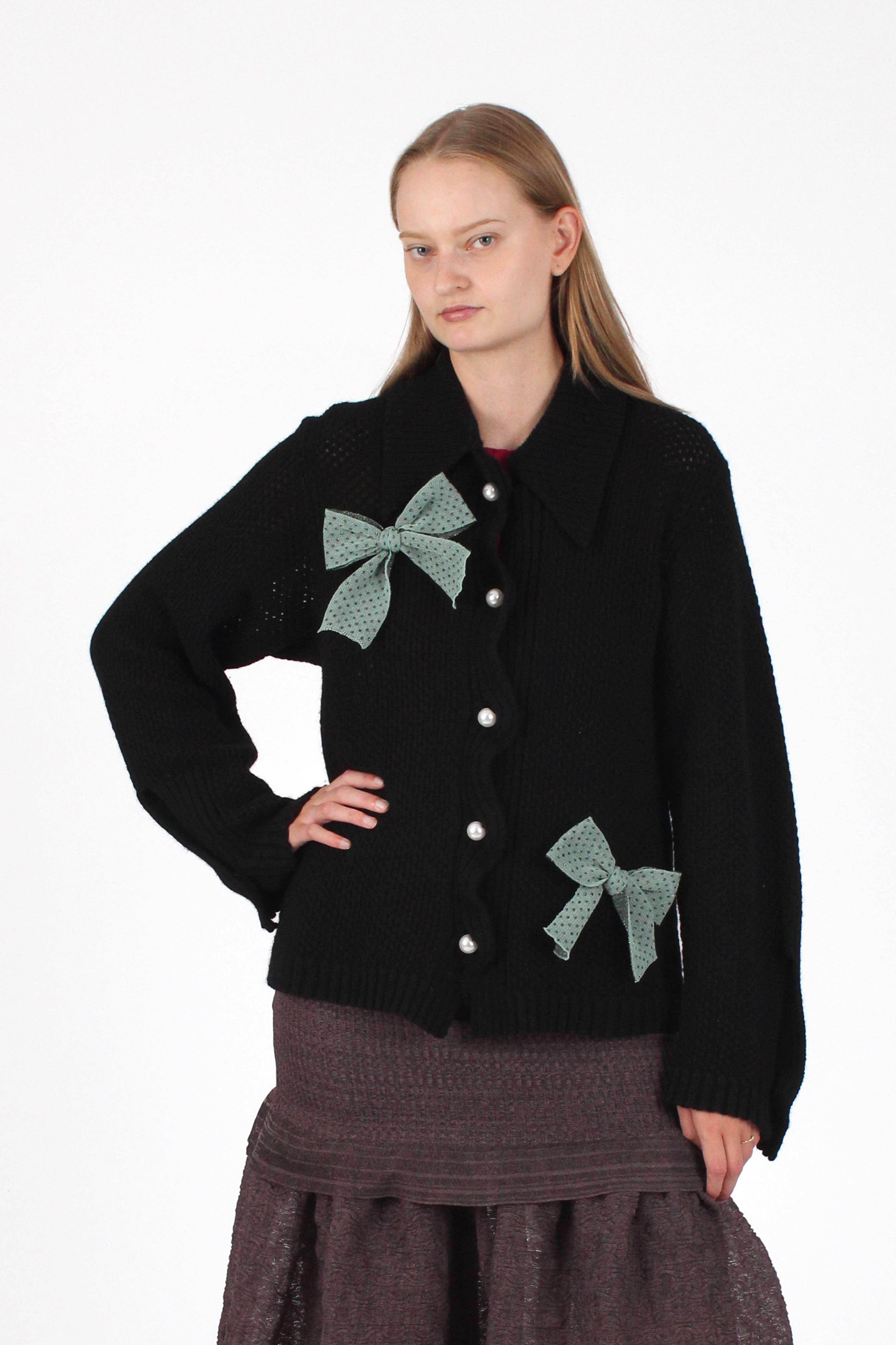 Mesh Bow Cardigan – nadiawire