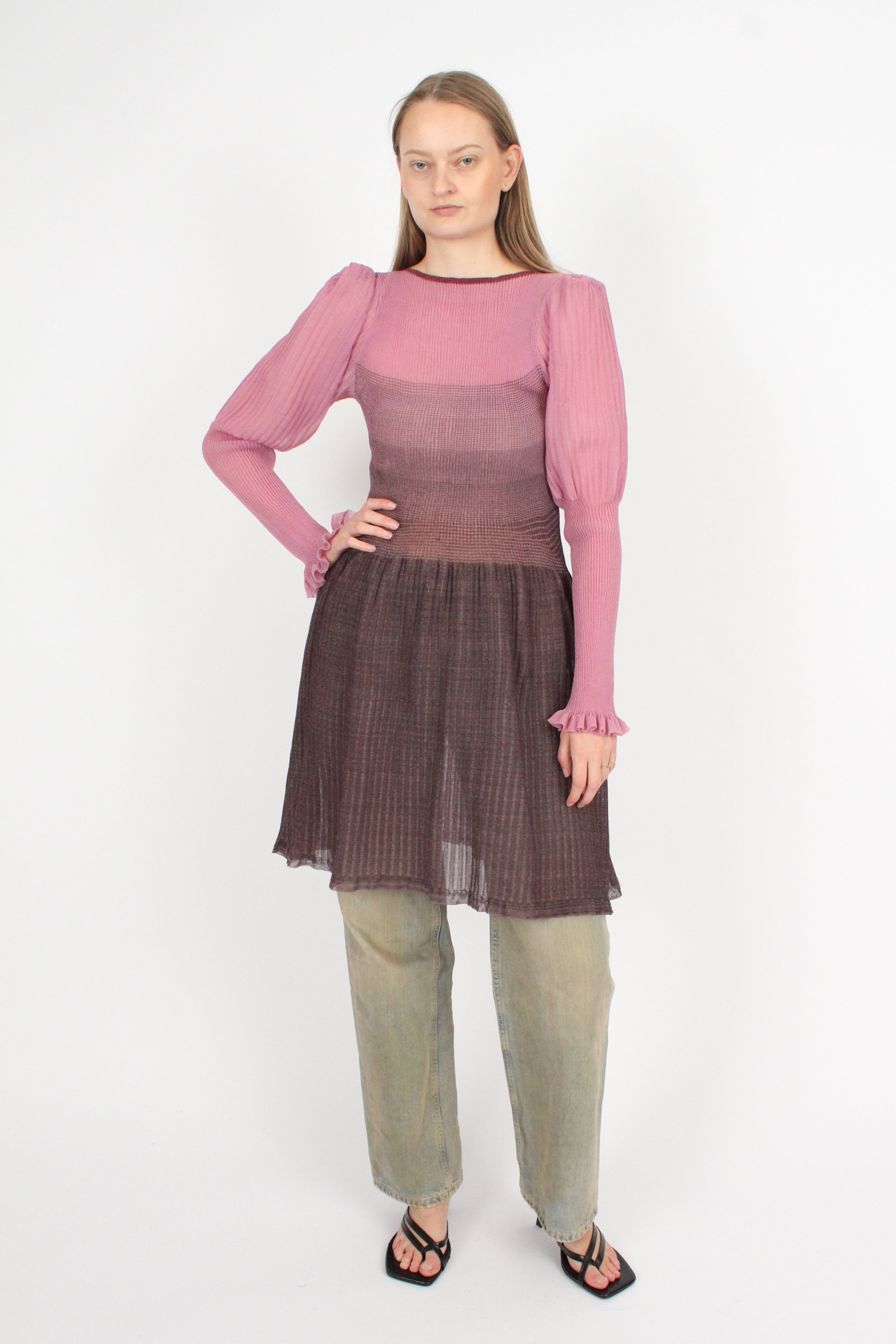 pink sheer shirt dress Marina Rinaldi | Woman - Silk organza shirt dress - Pink