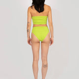 Bloomer top or Panty in lime, knitted pair of panties or top with logo