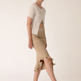 Scallop Rib Pencil Skirt