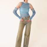 Sheer Stripe Top