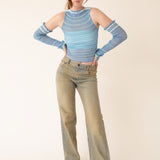 Sheer Stripe Top
