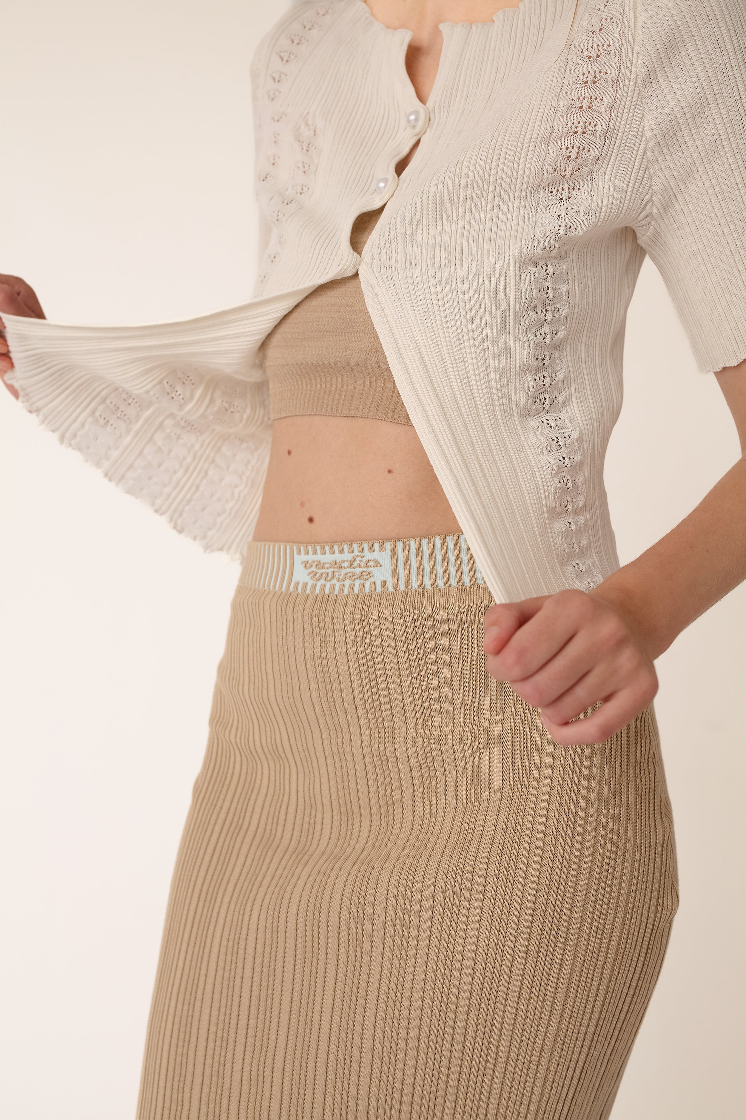 【IRENISA/イレニサ】SHORT CARDIGAN IVORY IDESIA CARDIGAN Woman light beige | ISABEL MARANT Official online