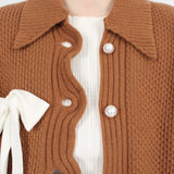 Chunky Mesh Bow Cardigan
