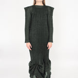 Sculpted Pleat Dress
