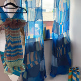 Transparent Patchwork Curtain